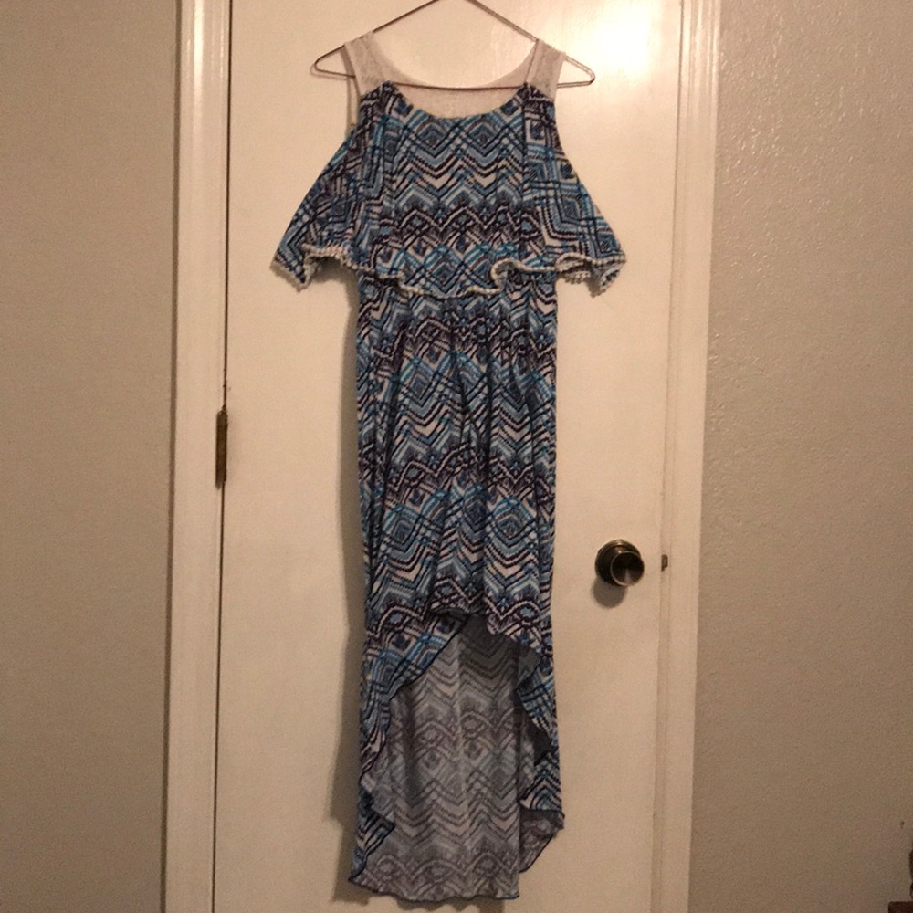 Emily West Blue High-Low Dress